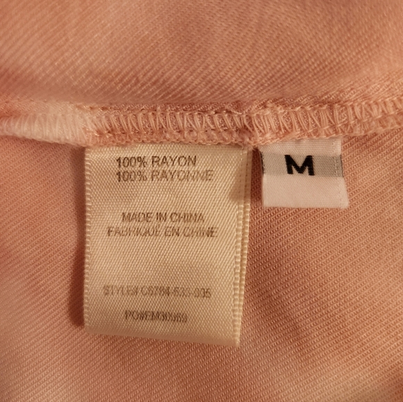 "Cloth & Stone" Pink Tie-Dye V-Neck Nitegown By Anthropology - Picture 3 of 7